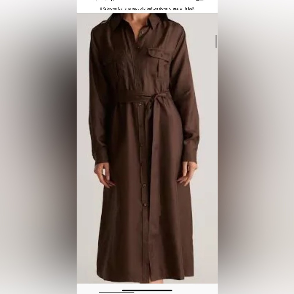 Banana Republic button down dress with belt M